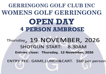 GERRINGONG GOLF WOMENS OPEN DAY 4 PERSON AMBROSE Thursday 19th November