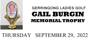 Gail Burgin Memorial Trophy 2022 at Gerringong